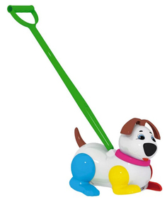 Каталка Стеллар с ручкой Собачка Р62323