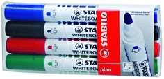 Маркер Stabilo по пластиковым доскам 4шт