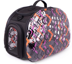 Переноска для кошек и собак UP! 30x46x32см черный, розовый, оранжевый