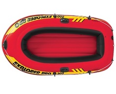 Лодка рыболовная Intex Explorer Pro 200 красная/черная/желтая