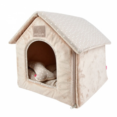 Домик с косточкой для животных бежевый Pinkaholic LUNA HOUSE Puppia