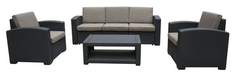 Комплект мебели с диваном AFM-3017B Dark brown Afina