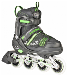 Роликовые коньки раздвижные детские Hudora Inlineskate RX-21 Зеленые р.29-32