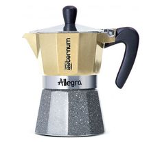 Гейзерная кофеварка Bialetti AETERNUM Allegra PETRA PLATINO 3 пор.