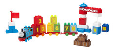 Конструктор пластиковый поезд томас, обучающий счету Mega Bloks