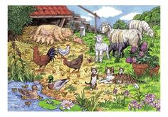 Пазл ravensburger «поездка в деревню» 2х24элем.