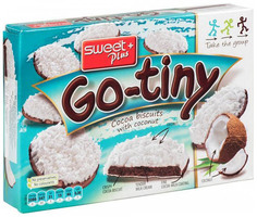 Печенье бисквитное Sweet Plus go-tiny шоколад-молочный крем-кокосом 120 г