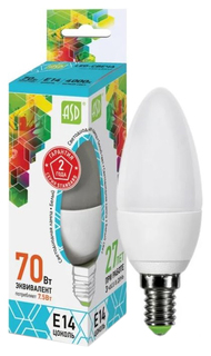 Лампочка ASD LED-СВЕЧА-standard Е14 10 шт