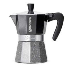 Гейзерная кофеварка AETERNUM/Bialetti ELEGANCE Black 3 чашки