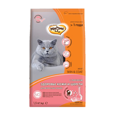 Сухой корм для кошек Мнямс Skin & Coat, для кожи и шерсти, лосось, 1,5кг
