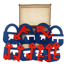 TAU TOY Головоломка Замочки и ключики, набор 4, 16 деталей 6201252