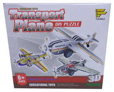 Пазл 3D Самолет, 3 вида в ассортименте Junfa Toys