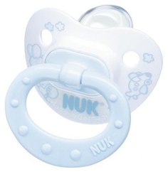 Nuk соска-пустышка для сна baby blue с кольц. сил. р. 1 в ассортименте