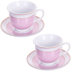Чайный сервиз LORAINE розовая 28635 2 пер.