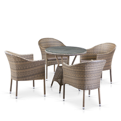 Комплект плетеной мебели T705ANT/Y350G-W1289 4Pcs Pale Afina