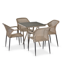 Комплект плетеной мебели T282BNT/Y35G-W1289 Pale 4Pcs Afina
