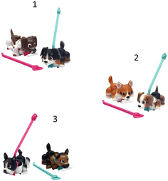 Фигурка животного Pet Club Parade собачки в комплекте с косточками и поводком PTD01111