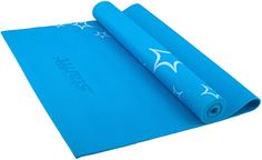 Коврик для йоги FM-102, PVC, 173x61x0,4 см, с рисунком, синий Star Fit