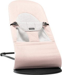 Кресло-шезлонг BABYBJORN Balance Soft Cotton/Jersey, Light Pink/Grey (0050.89) Babybjörn