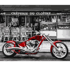 Картина по номерам GX8933 "Красный чоппер" ТМ Цветной