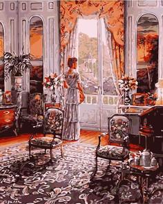 Картина по номерам MG6535 "Дама у окна" ТМ Цветной