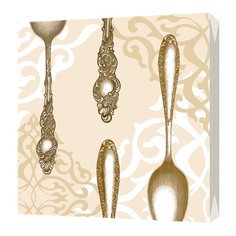 2955 Салфетки Bulgaree Green "Столовые приборы" 33*33, 3 слоя, 20 шт.