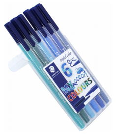 Набор фломастеров Staedtl Triplus Color My Ocean Colours 323 серия 6 цветов Staedtler