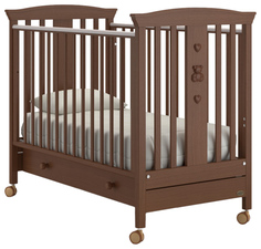 Кроватка Nuovita Fasto Swing маятник продольный noce scuro тёмный орех