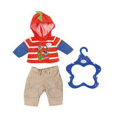 Костюм для куклы-мальчика Baby born 824-535 43 см, коричневый/оранжевая Zapf Creation