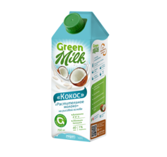 Растительный напиток Green Milk на рисовой основе кокос 0.75 л