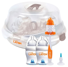 Стерилизатор СВЧ Munchkin Latch 11740 в наборе с бутылочками 2штук