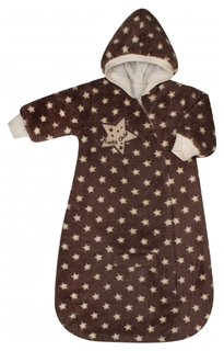 Комбинезон-конверт Lucky Child Велсофт шоколадный, размер в ассортименте