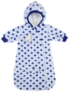 Комбинезон-конверт Lucky Child Велсофт голубой, размер в ассортименте