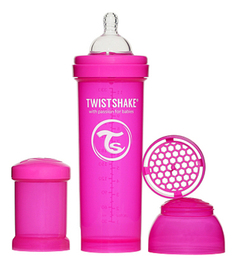 Детская бутылочка Twistshake Розовая 330 мл