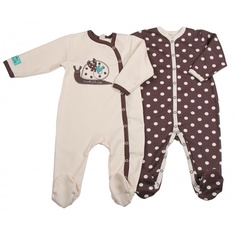 Комплект комбинезонов 2 шт Lucky Child Коричневый р.86