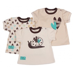 Комплект футболок 3 шт Lucky Child Бежевый р.104