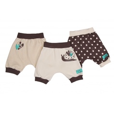 Комплект шорт 3 шт Lucky Child Коричневый р.68