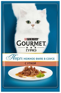 Влажный корм для кошек Gourmet Perle, утка, 24шт, 85г