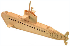 Конструктор деревянный Wooden Toys Подводная лодка P042 Bondibon