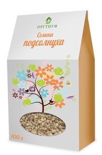 Семена подсолнечника Оргтиум очищенные экологические 100 г