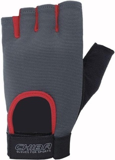 Перчатки для фитнеса мужские Chiba Allround Line Fit, серые/красные, L INT
