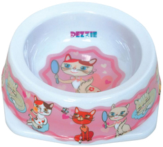Одинарная миска для кошек DEZZIE, пластик, белый, 0.15 л