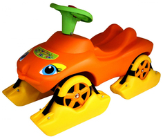 Каталка Wader Мой любимый автомобиль оранжевая со звуковым сигналом