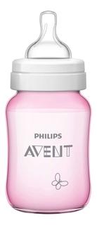 Детская бутылочка Philips Avent Classic+ SCF573/13 для девочек, 260 мл, 1 шт., 1 мес.+,