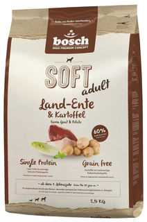 Мягкий корм для собак Bosch Soft Adult, утка и картофель, 2,5кг