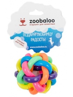 Игрушка для собак Zoobaloo Мяч витой резиновый средний, 5 см