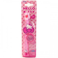 Детская зубная щетка Dr.fresh Hello Kitty мягкая на присоске с колпачком