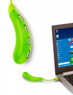 Разветвитель USB БАКЛАЖАН, зеленый Bradex