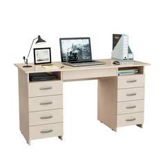 Стол письменный с ящиком МФ Мастер Милан-10Я 60x143,6x75, дуб молочный Mf Master