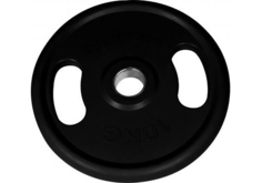 Диск обрезиненный с ручками NT121N черный д50мм 10 кг Larsen